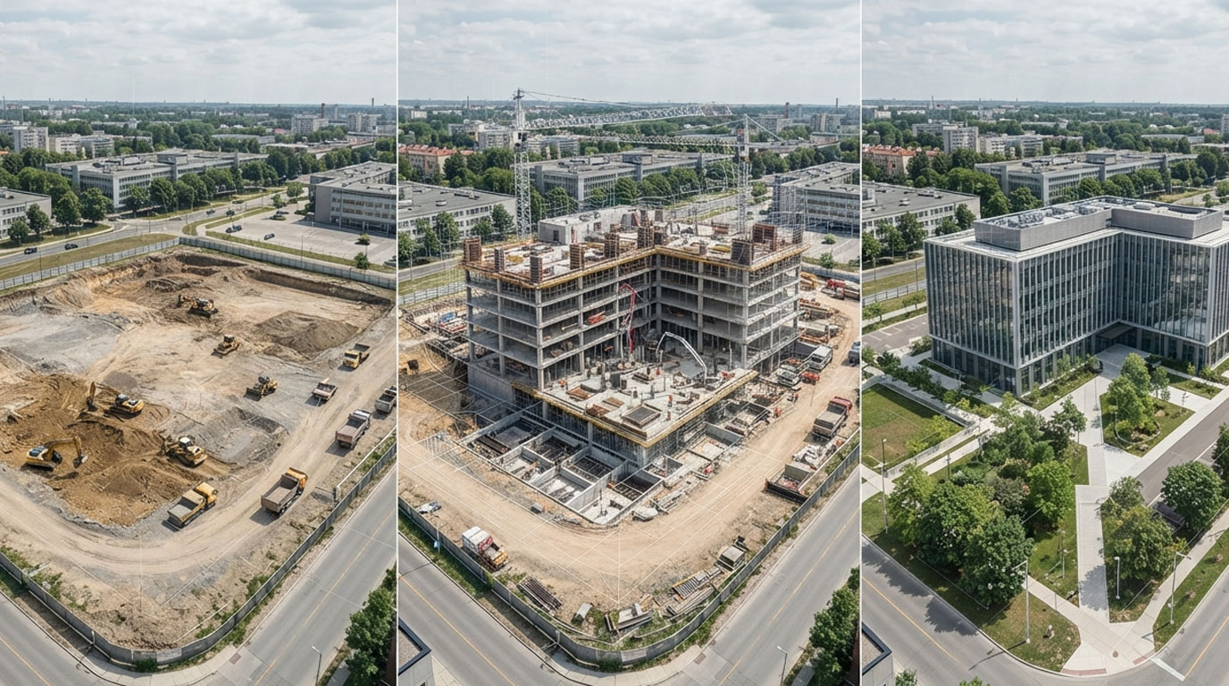 Şantiye ortofotosu — Ankara'da harita mühendisliği ve dron ile ölçüm